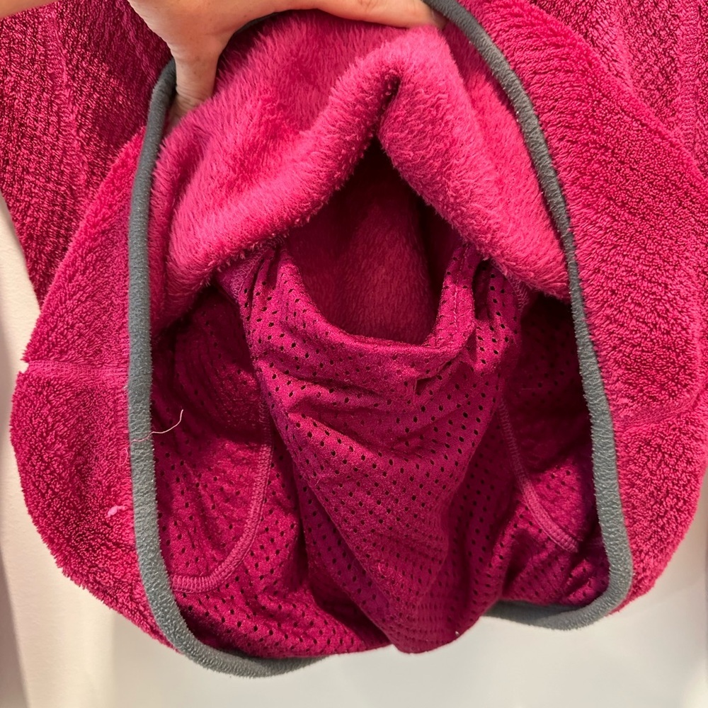 Patagonia Jacket ReTool Snap T Fleece Hoodie Sweatshirt Pink Gray Medium Soft - Picture 5 of 10